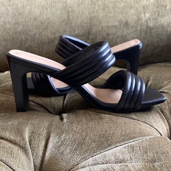 Alfani Step -n- Flex Black Strappy Mules - Picture 6 of 9
